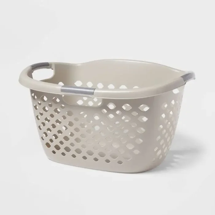 1.8bu Hip Hugger Laundry Basket Gray – Brightroom™