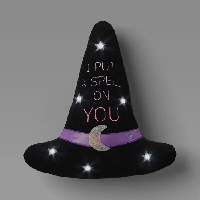 13″x12″ Witch Hat Novelty Shaped Throw Pillow Black – Hyde and EEK! Boutique™