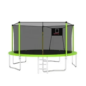 14FT Trampoline for Kids and Adults with Net, Outdoor Recreational Trampolines for Family W1163120242