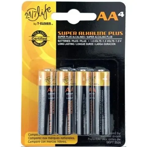 24/7 LIFE Super Alkaline Plus AA Batteries