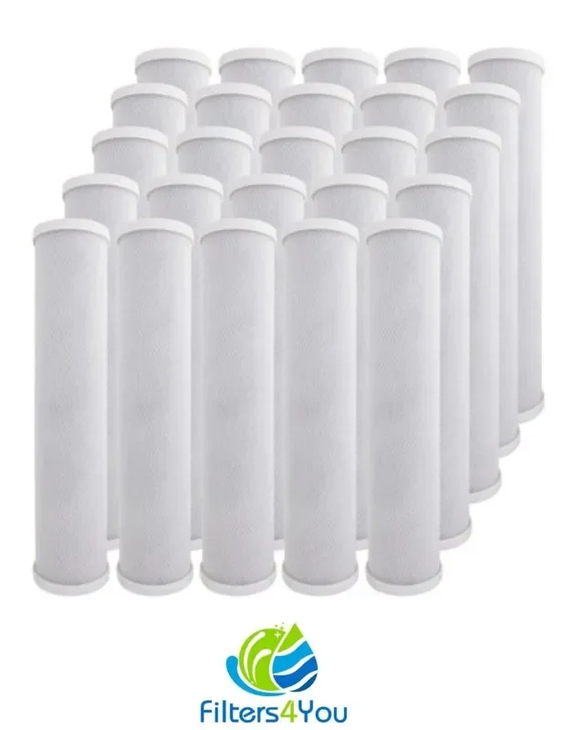25PK 10″ x 2.5″ Coconut Shell CTO Carbon Block Water Filter for RO & Whole house