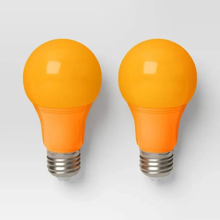 2pk LED Halloween Novelty Replacement Bulbs Orange