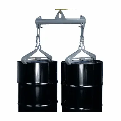 3 Drum, 2250 lb Capacity Heavy Duty Drum Lifter With Steel Chime Tongs