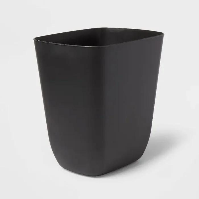 3gal Open Vanity Waste Basket Black – Brightroom™ Compact Matte Plastic Indoor Trash Can, Small Size, Bathroom Use