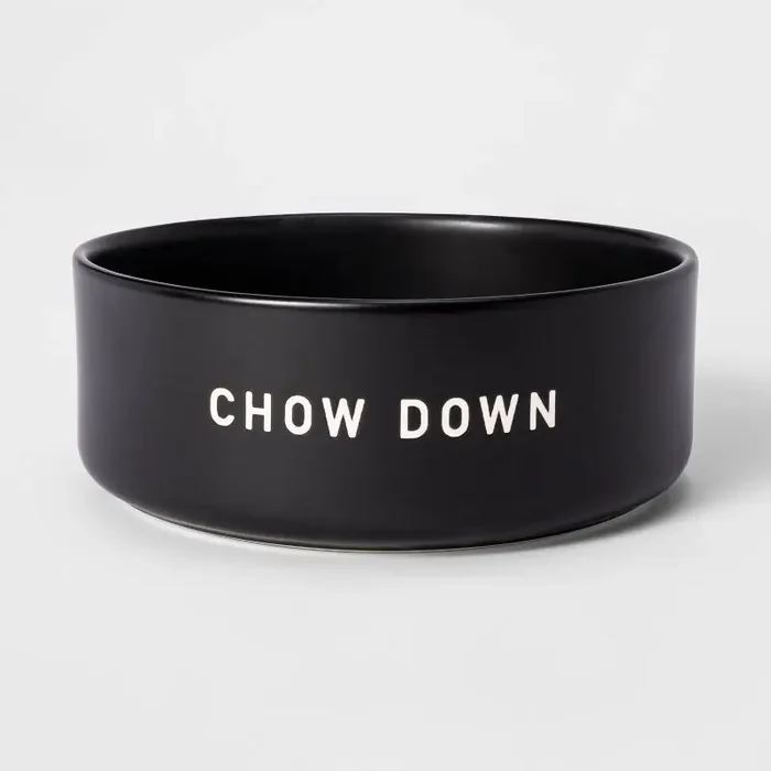 6Cup Dog Bowl with Resist Pattern – Matte Black – Boots & Barkley™