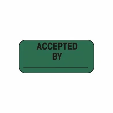 Accepted By Inventory Label 1 x 2