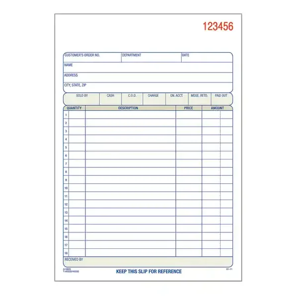 Adams Carbonless 3-Part Sales Book