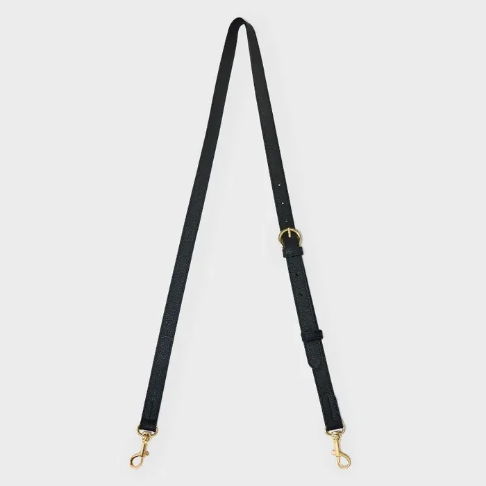Adjustable Buckle Crossbody Handbag Strap – Universal Thread™ Black Solid Bag Accessory, 47.5″ Length