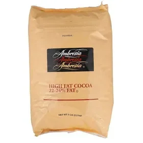 Ambrosia 22-24% High Fat, Natural, Cocoa Powder, 5 Pounds, 6 per case, Price/Pack