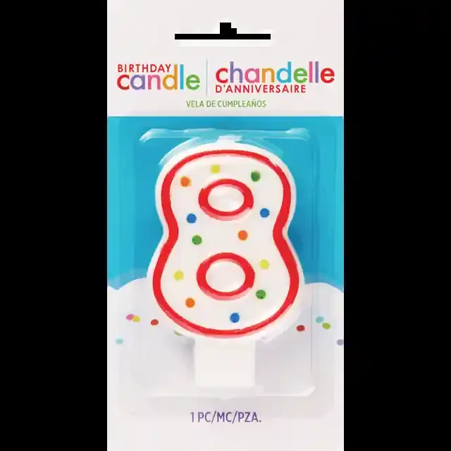AMSCAN Cndl Birthday Polka Dots 8