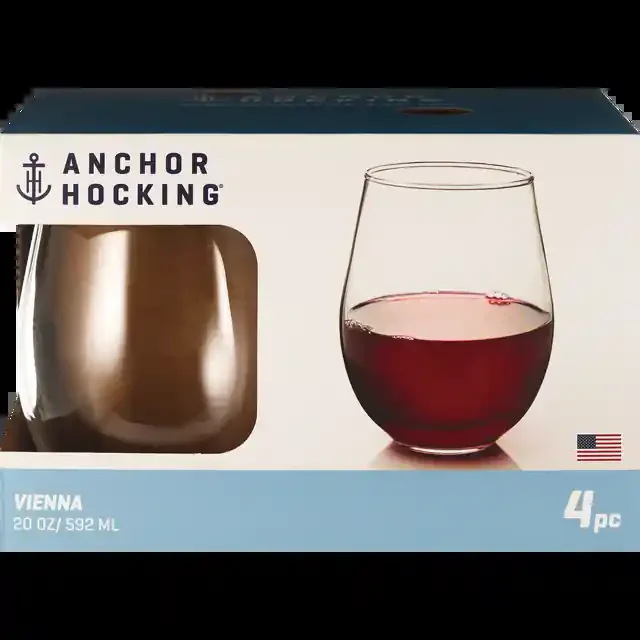 Anchor Wine Glass 4 ea