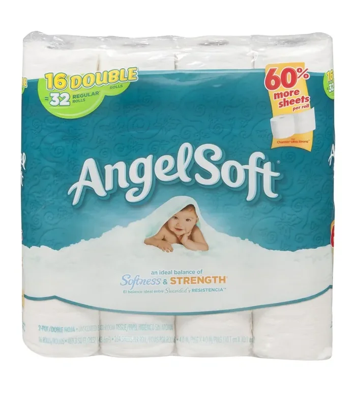 Angel Soft Softness & Strength Unscented 2-Ply Double Rolls Bathroom Tissues