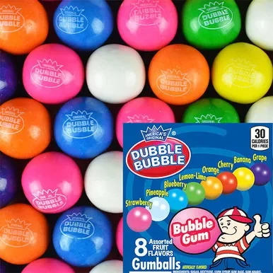 Assorted Dubble Bubble Logo Gumballs (1-inch ) 850 ct