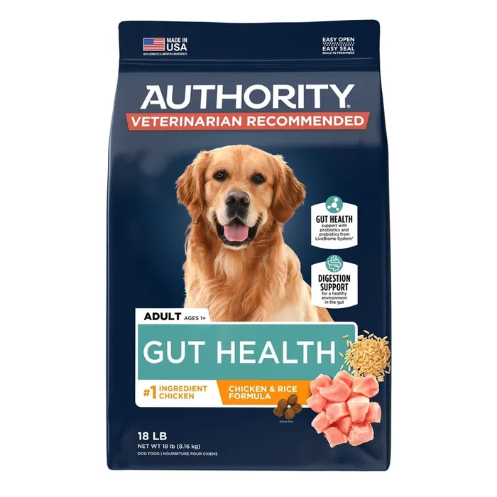 Authority Gut Health Adult Dry Dog Food – Chicken