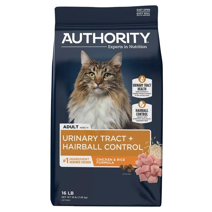 Authority Urinary Tract Health & Hairball Control Adult Cat Food – Chicken