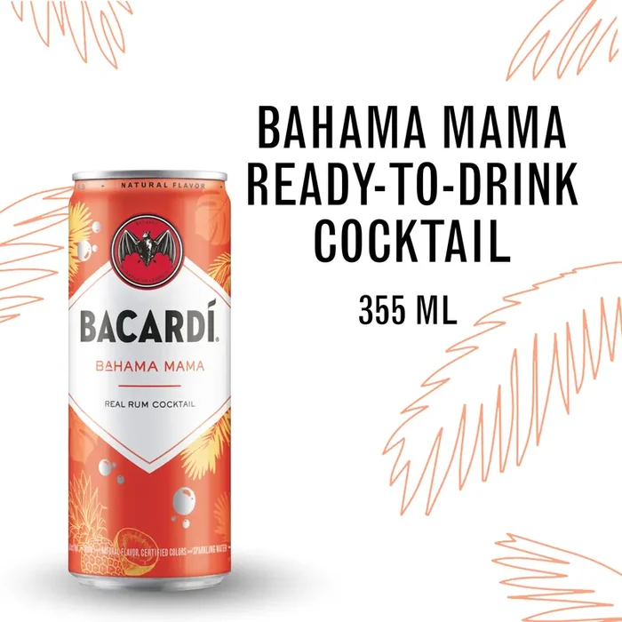 Bacardí Bacardi Bahama Mama Ready To Drink Real Rum Cocktail, Gluten Free 5.9% 35.5Cl/355Ml