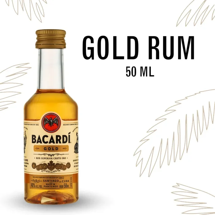 Bacardí Bacardi Gold Rum, Gluten Free 40% 5Cl/50Ml