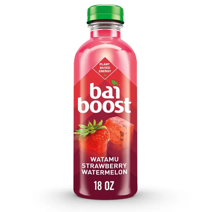 Bai Boost Watamu Strawberry Watermelon, Antioxidant Infused Beverage Bottle – 18 fl oz
