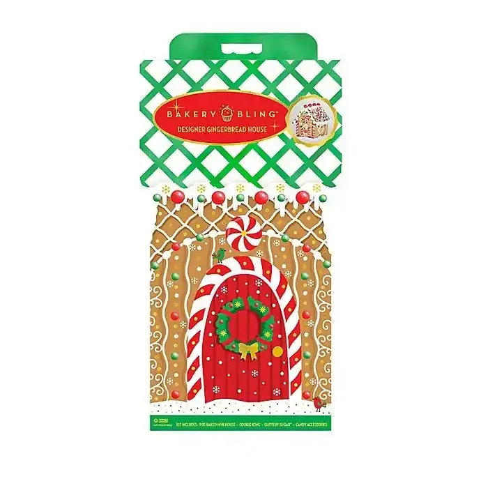 Bakery Bling(TM) Bakery Bling Mini Sugar Gingerbread House Kit – Red