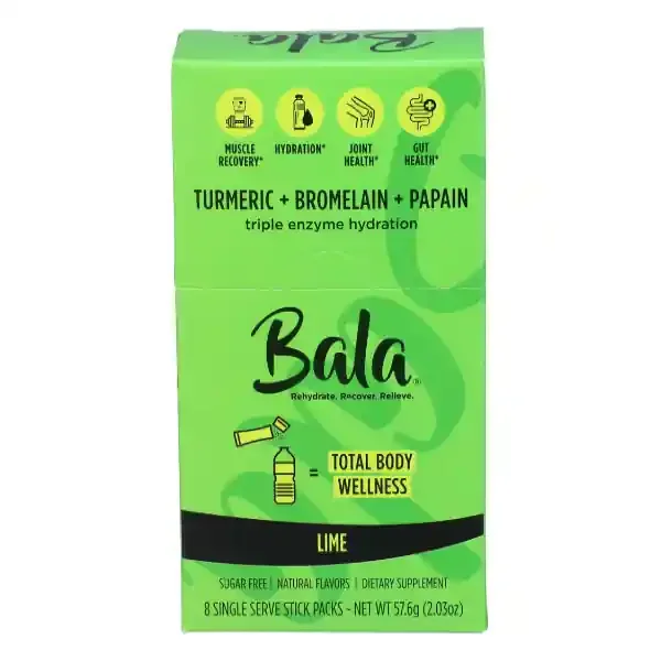 Bala Triple Enzyme Zero Sugar Hydration Drink Mix Lime Flavor