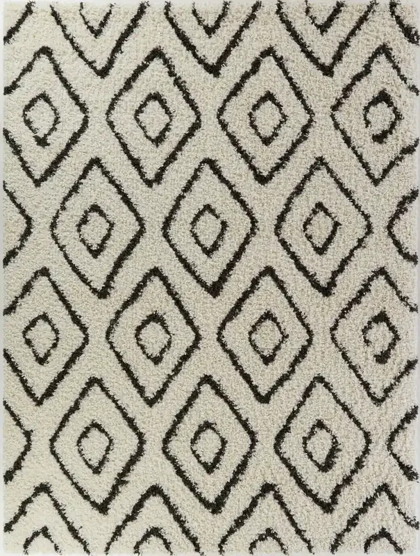 Balta 4 x 5 (ft) Polypropylene Cream Rectangular Indoor Geometric Area rug