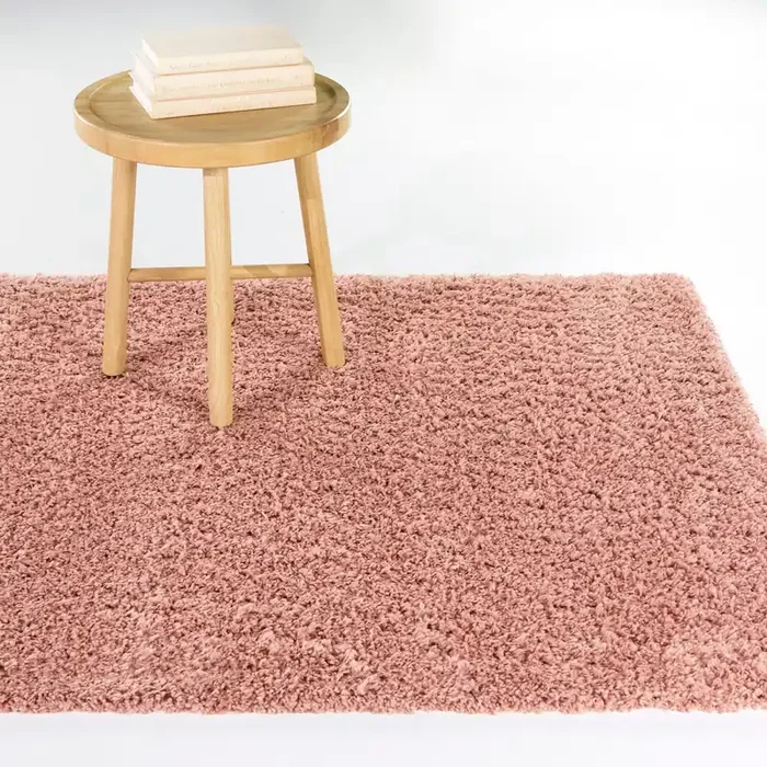 Balta 4 x 5 (ft) Polypropylene Pink Rectangular Indoor Solid Area rug