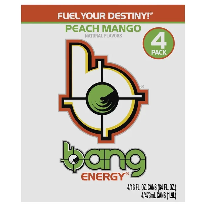 Bang Peach Mango Energy Drink – 4 ct