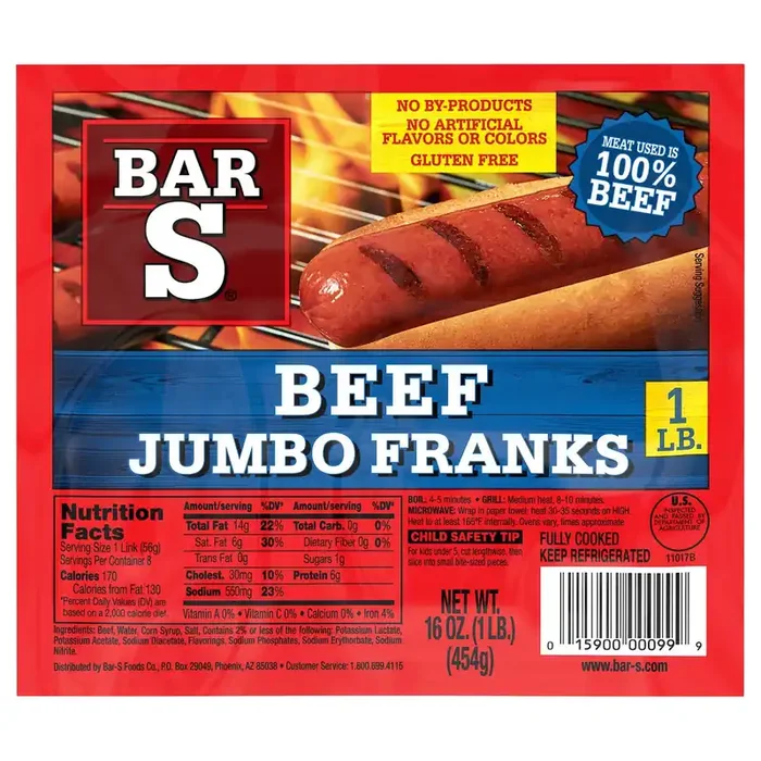 Bar-S Bar S Frank Beef Jumbo