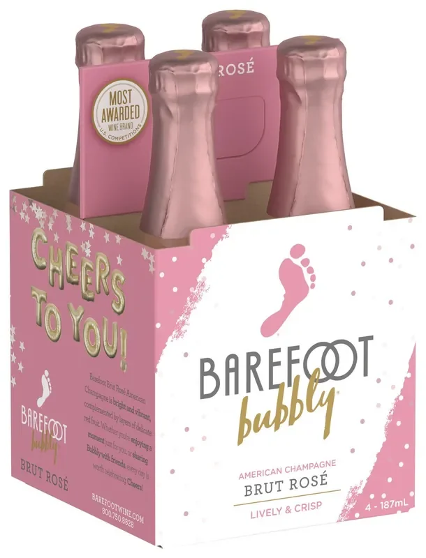 Barefoot Bubbly Brut Rosé Champagne Sparkling Wine 4