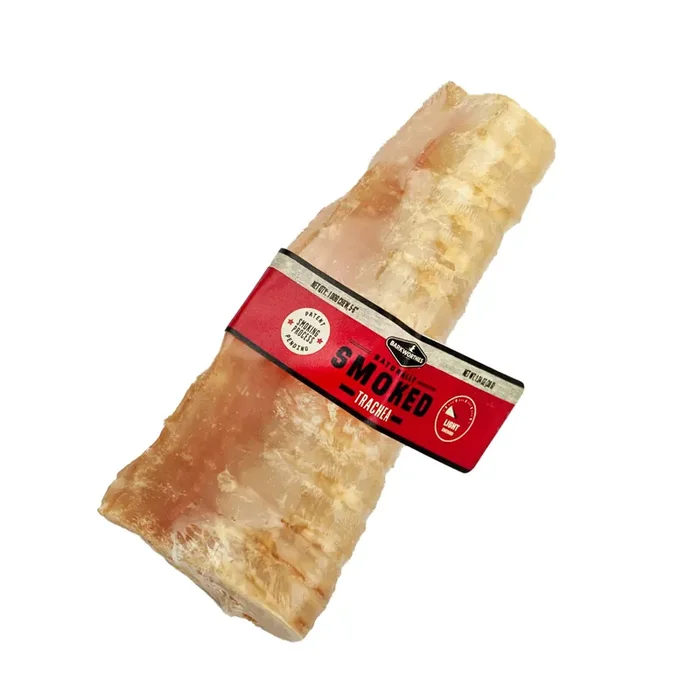 Barkworthies Hickory Smoked Beef Trachea Dog Chew, 6″ L