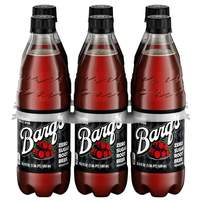 Barq‘s Zero Sugar Root Beer Bottles- 6 ct