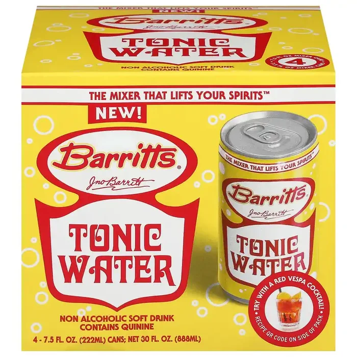 Barritt‘s Non Alcoholic Tonic Water Soft Drink 4 – 7.5 fl oz Cans