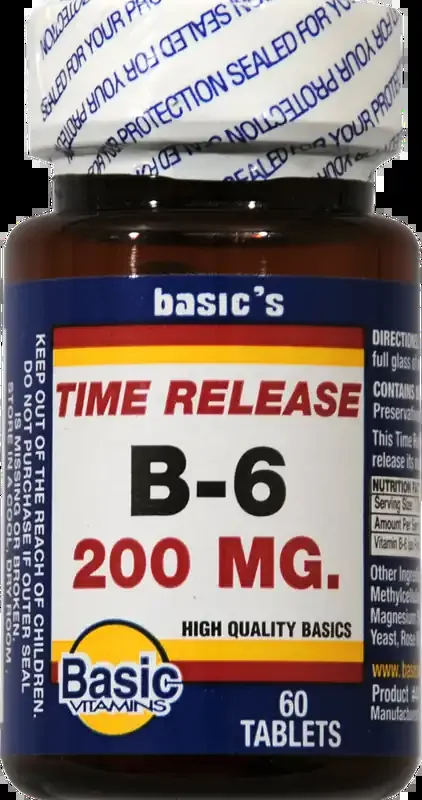 Basic Time Release Vitamin B-6 Tablets 200Mg
