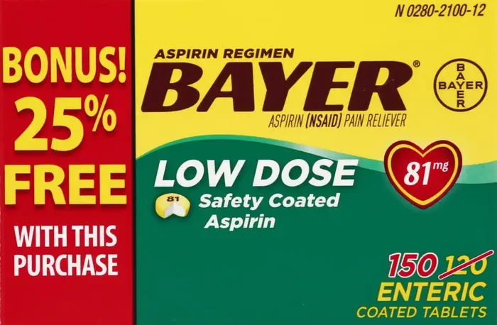 Bayer Aspirin Low Dose 81Mg Tablets 150Ct Bonus