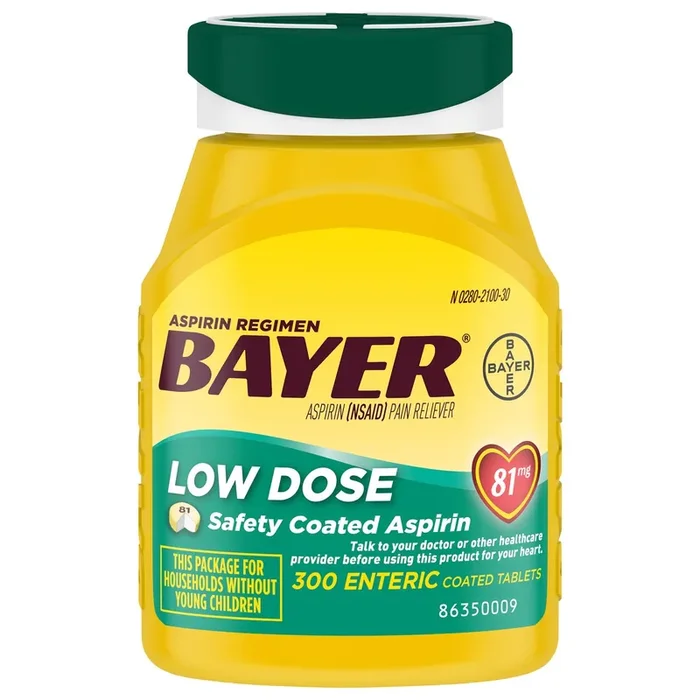 Bayer Aspirin Regimen Low Strength Coated Capsules Tablets