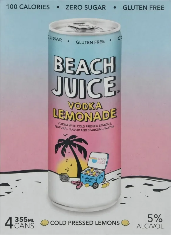 Beach Juice Lemonade Vodka 4 – 355 ml Cans