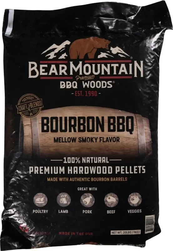 Bear Mountain BBQ Woods Premium Bourbon BBQ Hardwood Pellets 20 lb