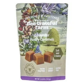 Bee Grateful Farm Honey Caramels, Lavender