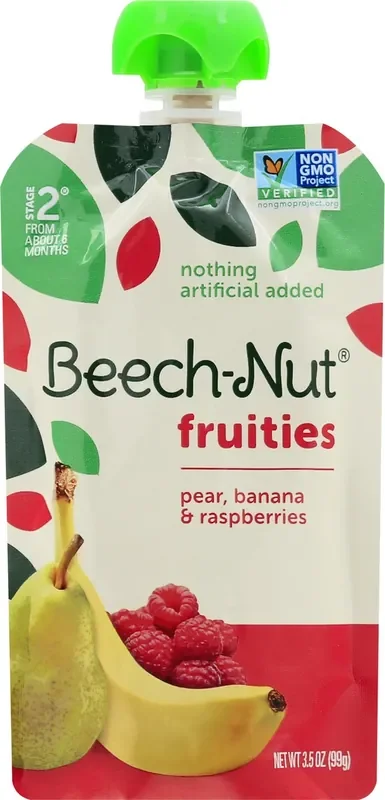 Beech-Nut Fruities Stage 2 (from About 6 Months) Pear, Banana & Raspberries 3.5 oz