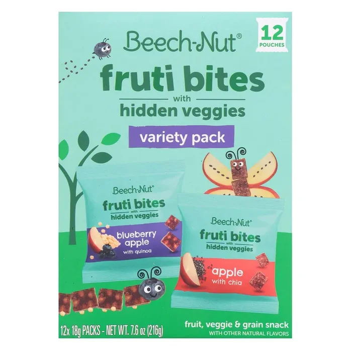 Beech-Nut Fruti Bites Fruit, Veggie & Grain Snack Variety Pack 12 – 18 g Packs