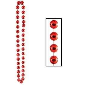 Beistle 50246-R Jumbo Party Beads, red, 22mm x 40″, Price/1/Card