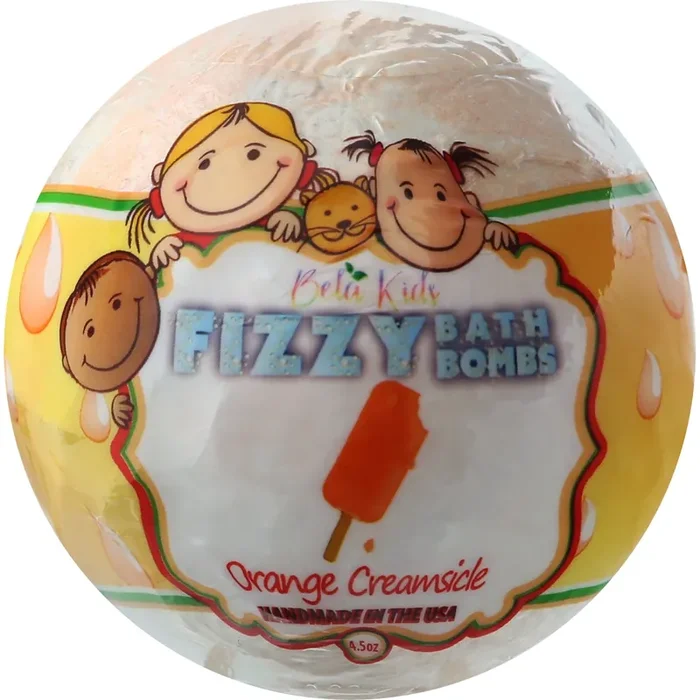 Bela Kids Effervescent Fizzy Bath Bomb – Orange Creamsicle