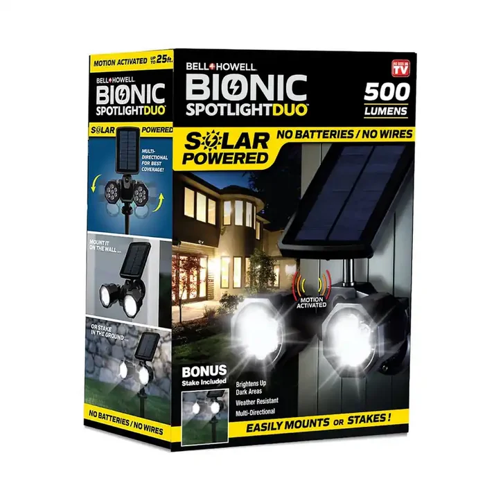 Bell + Howell Bionic Duo Solar-Powered Spotlight