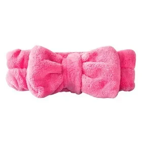 Bella HB-BHP Plush Bow Spa Headband – Hot Pink