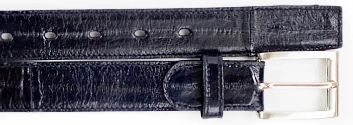 Belvedere Eel Belt in Navy
