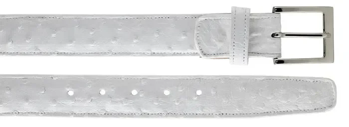 Belvedere Ostrich Quill Belt in White