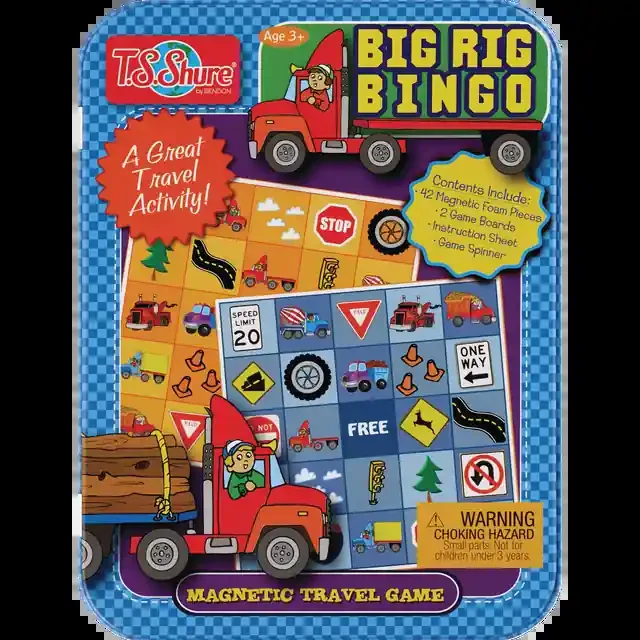 BENDON PUBLISHING 6572 Big Rig Bingo Magnetic Mini Tin