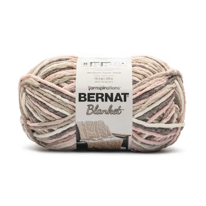 Bernat Blanket Yarn Gray Blush