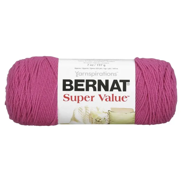 Bernat Super Value Yarn, Magenta