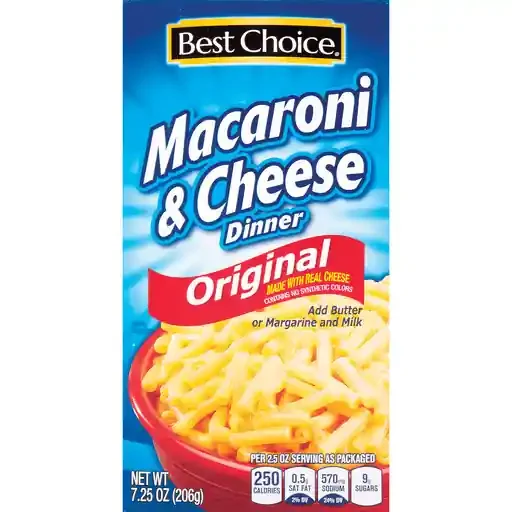 Best Choice Macaroni And Cheese – 7.25 oz